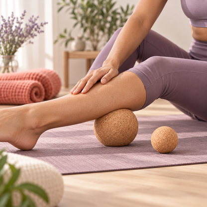 Cork Massage Ball Set — lifestyle
