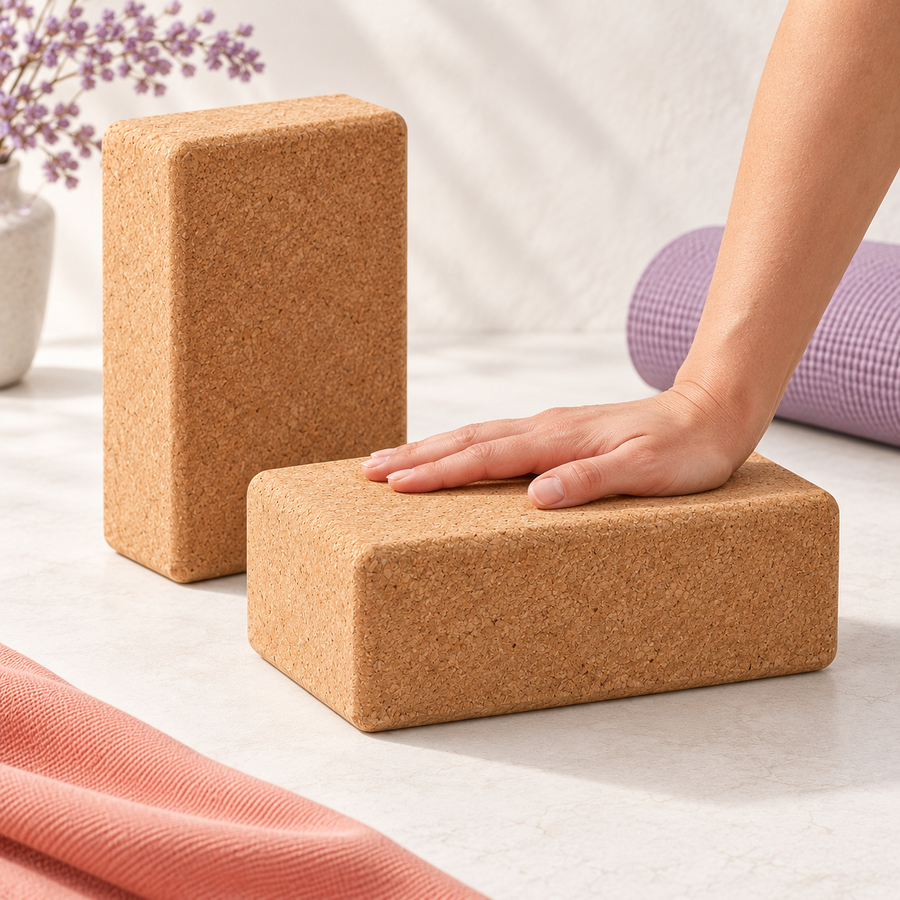 Cork Yoga Block Pair — feature