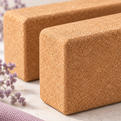 Cork Yoga Block Pair — detail