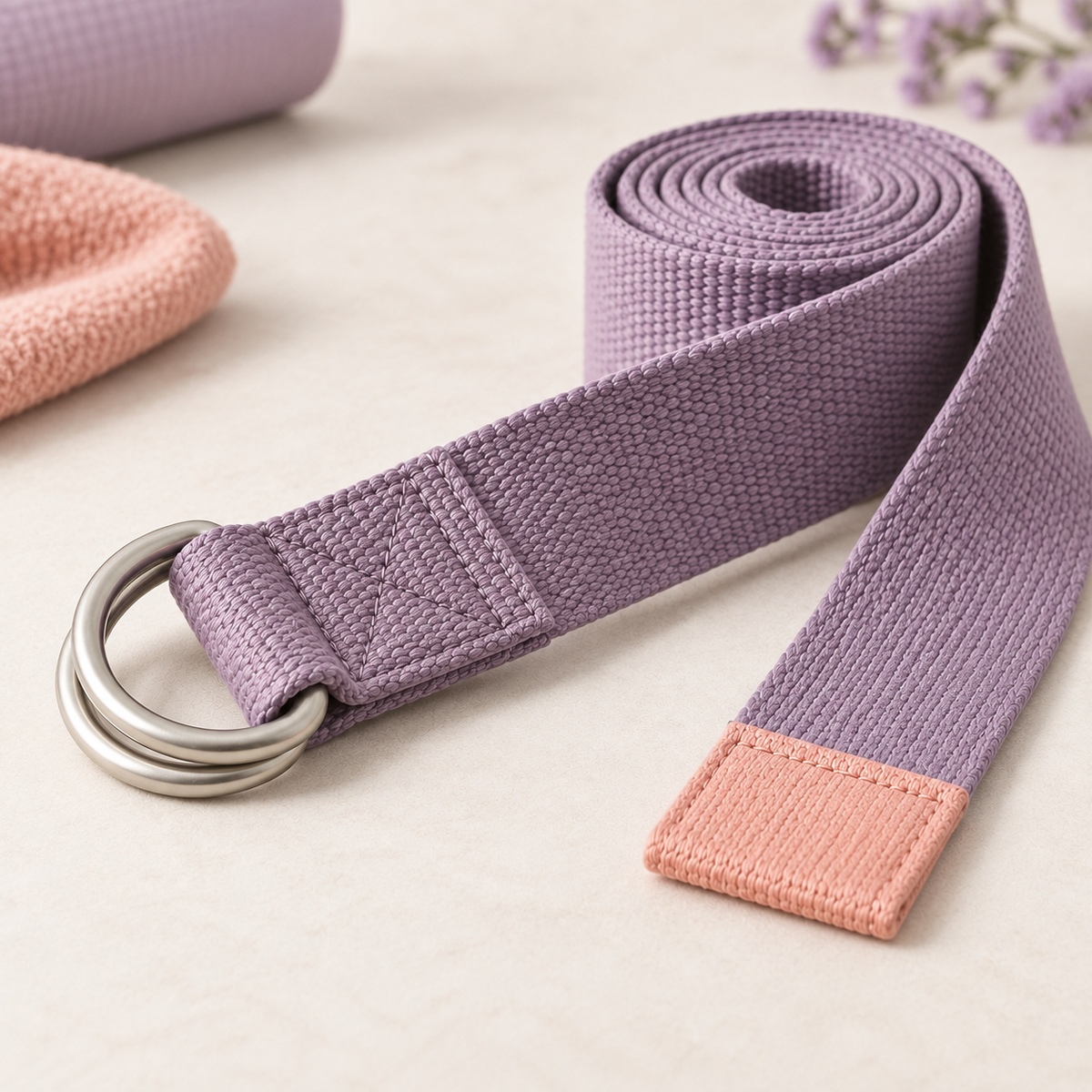 Cotton Yoga Stretch Strap — feature