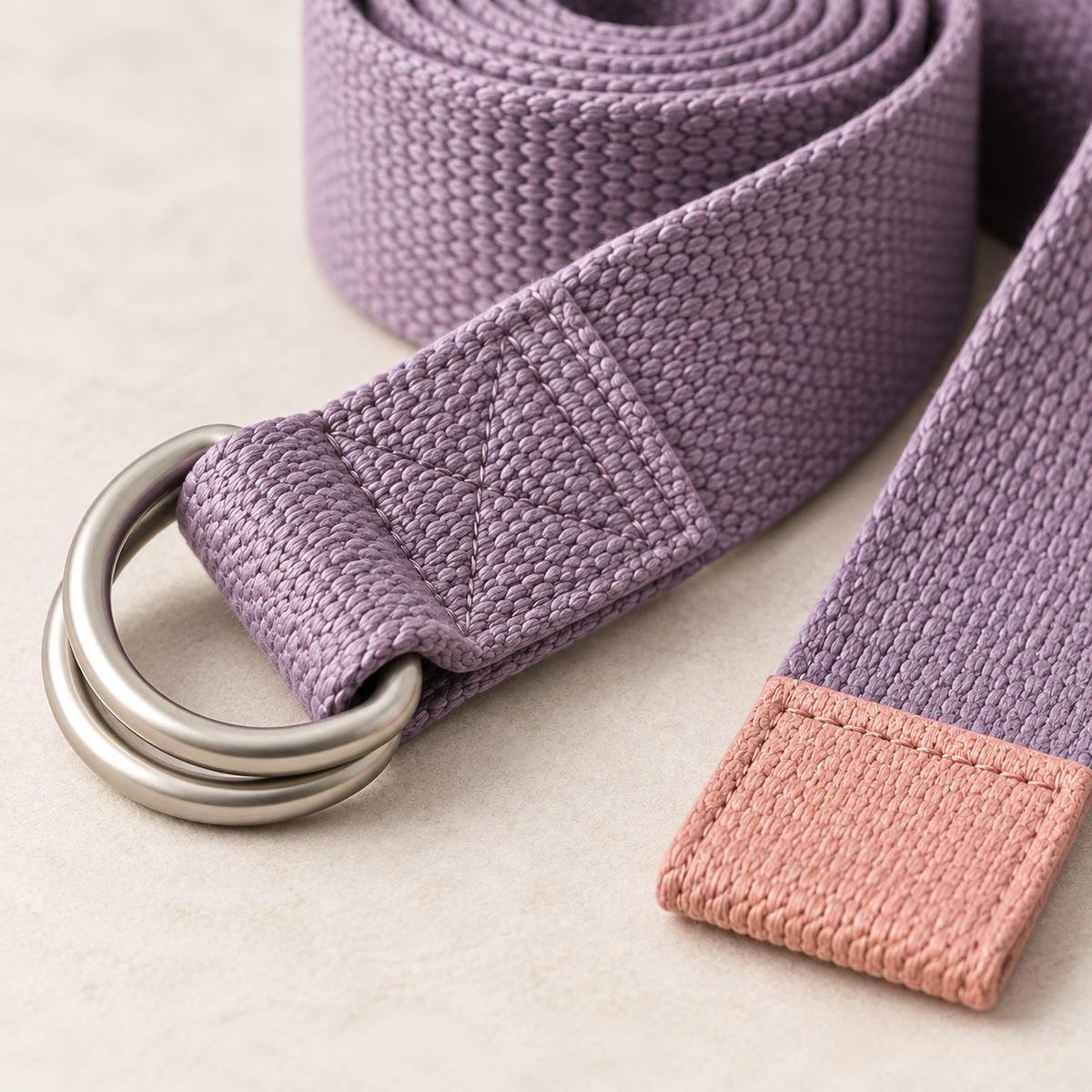 Cotton Yoga Stretch Strap — detail