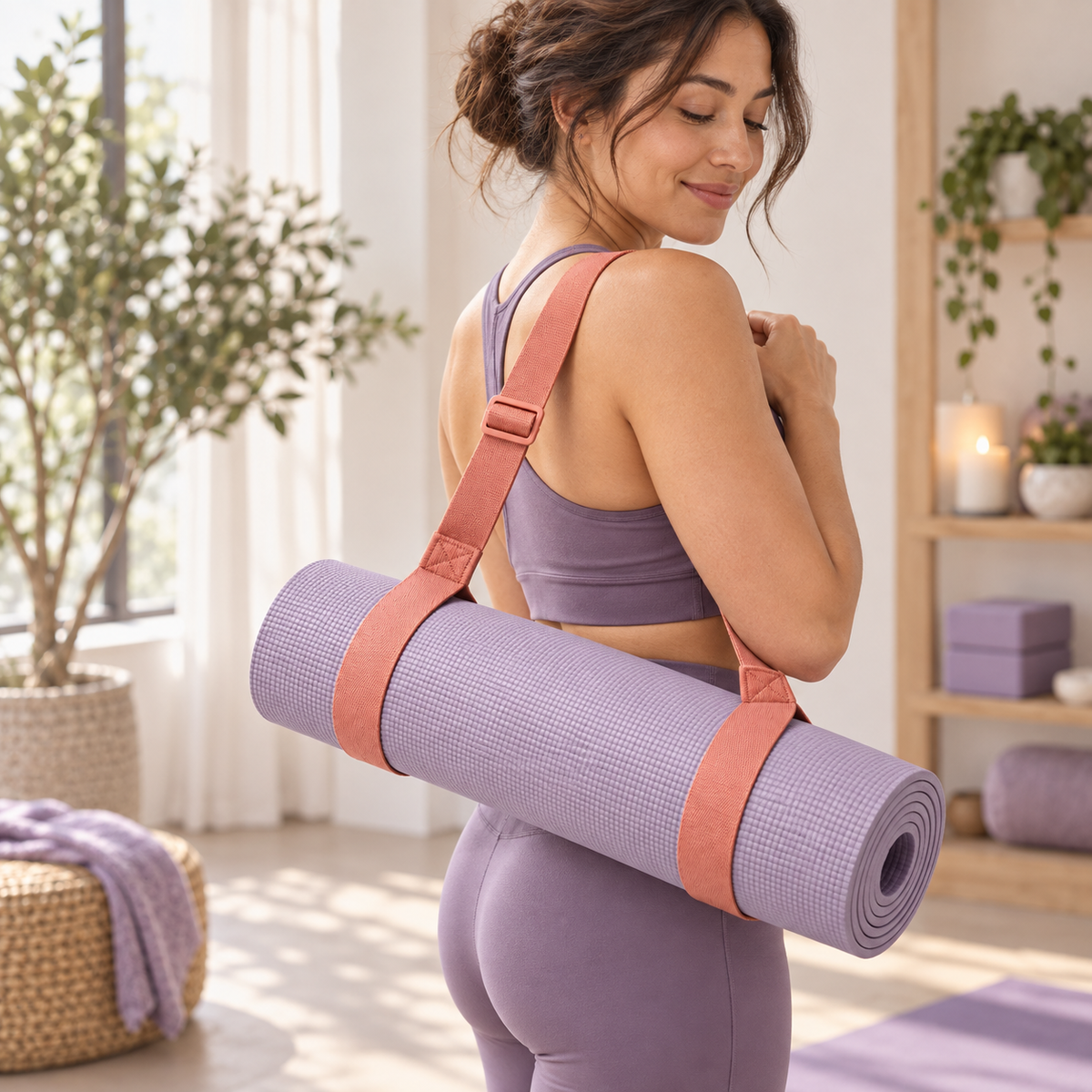 Exercise Mat Carry Strap — lifestyle