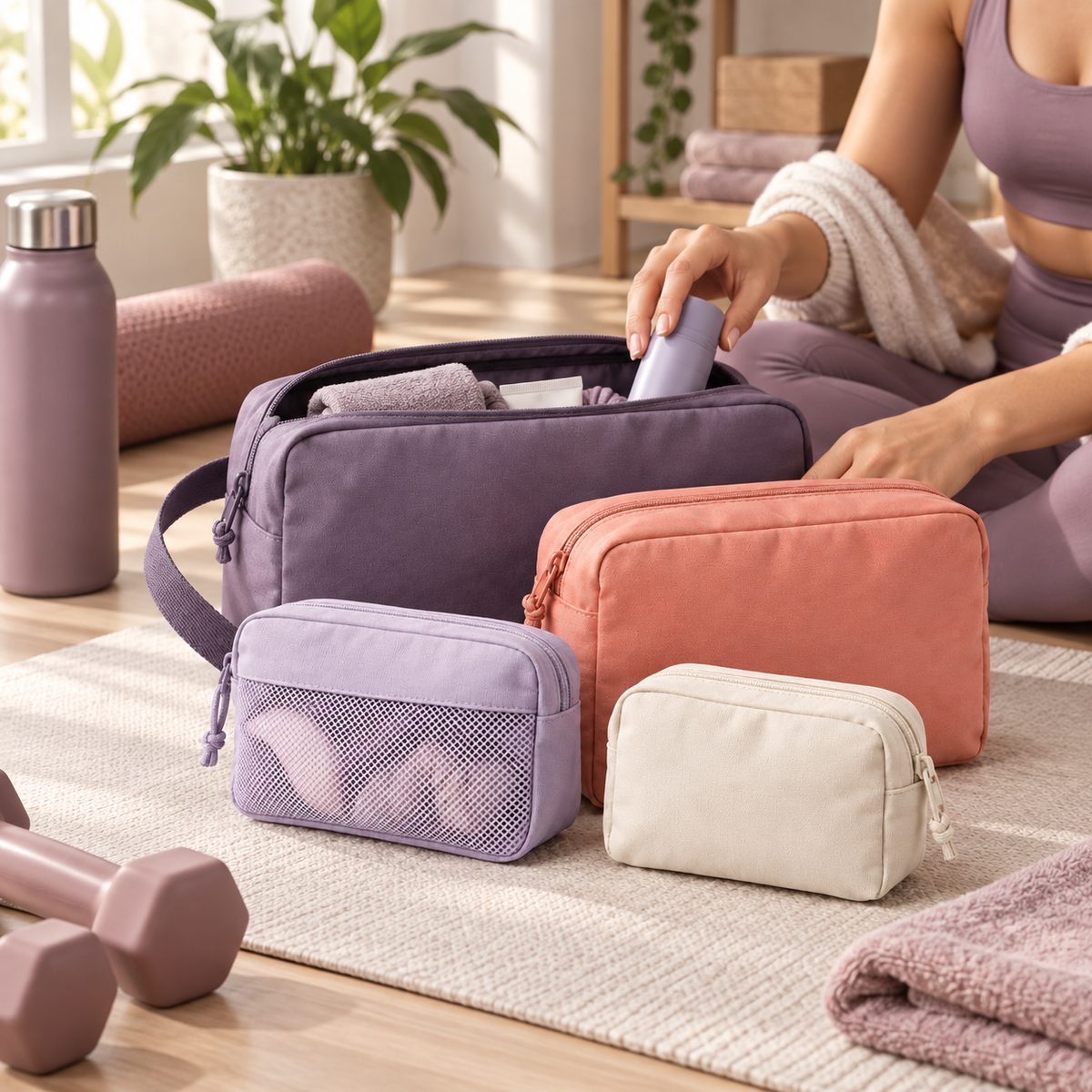 Gym Bag Organizer Pouch Set — lifestyle